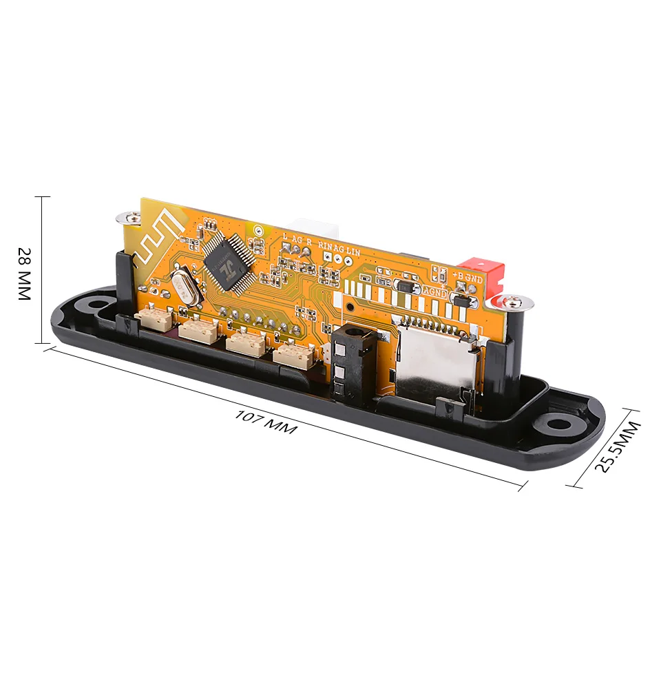 AOSHIKE DC12V/5 В MP3 декодер плата Bluetooth 4,2 аудио декодирование APE FLAC MP3 WMA WAV TF USB звук Aux микрофон DIY модуль