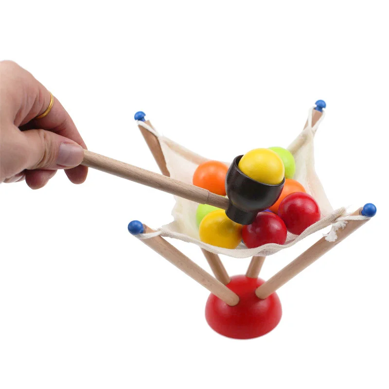 Very best Montessori Toddler Woodball Snatch Smart Games Colorful Balls Grab Balance Exercises Toys Preschool