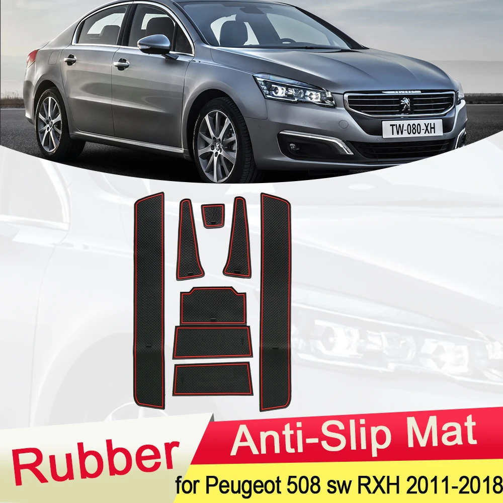 Резиновый противоскользящий коврик для peugeot 508 sw RXH 2011 ~ 2018 дверной паз