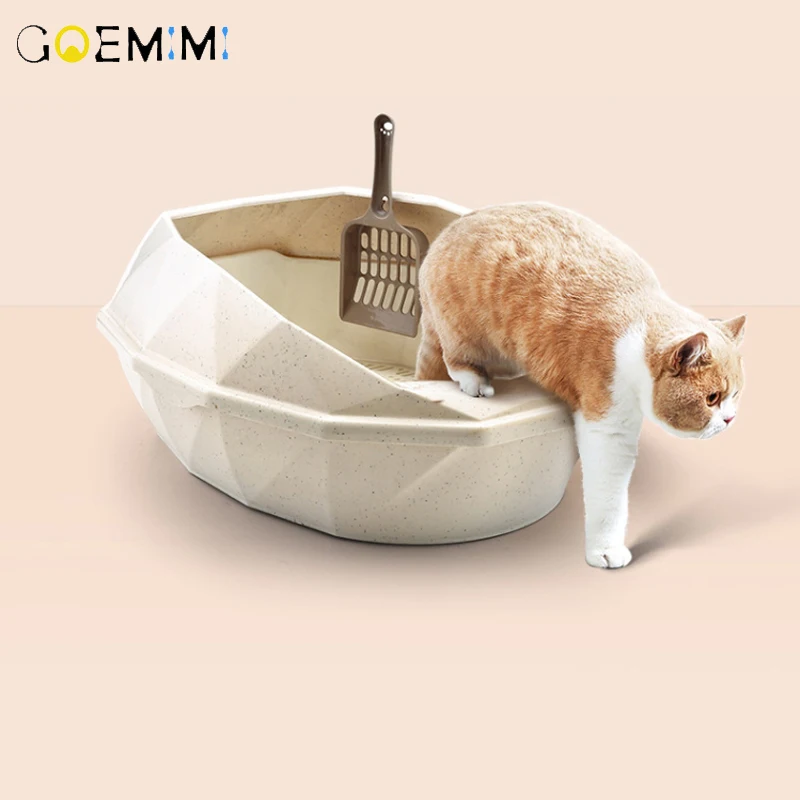 Съемный пластиковый контейнер для наполнителя домашних животных полузакрытый