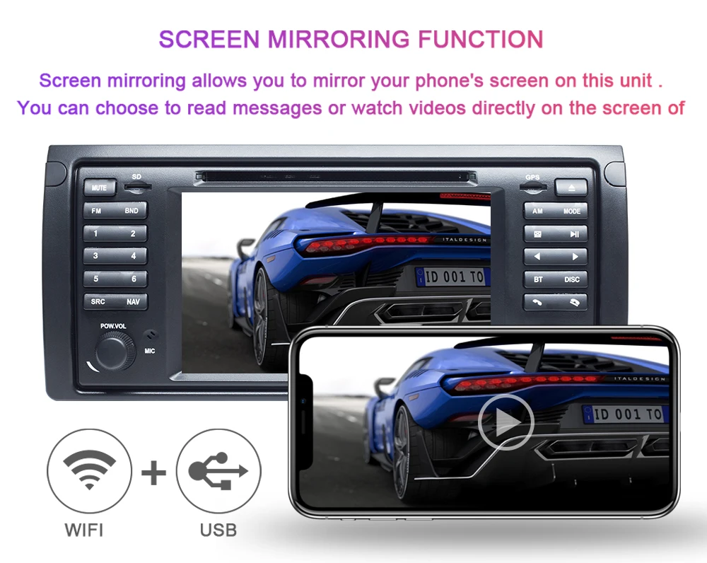 Ips 1 Din Android 9,0 автомобильный DVD мультимедийный плеер для BMW X5 E53 E39 5 серии стерео аудио gps Навигация экран головное устройство DSP 4G