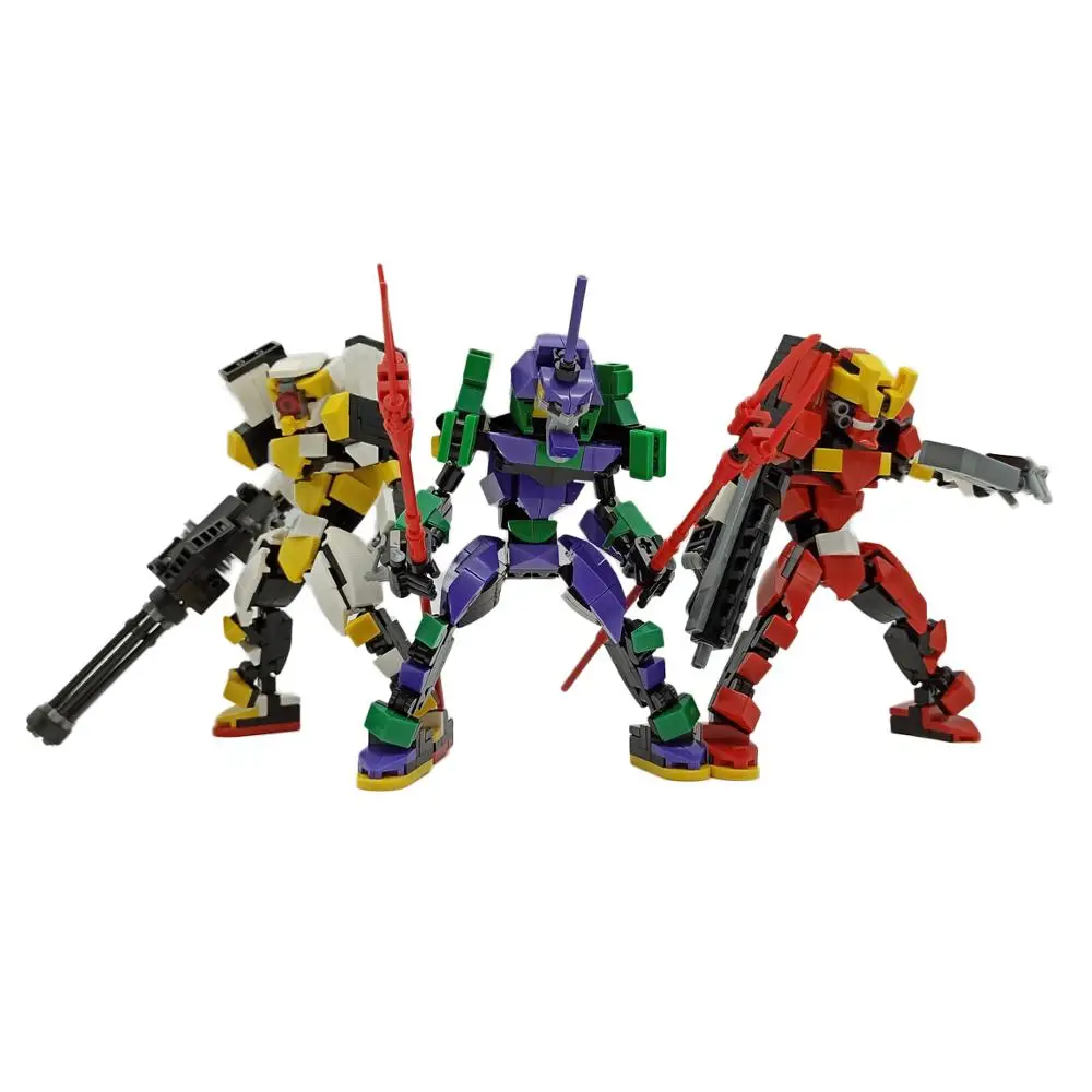 DIY MOC Креативный новый brickheadz EVA mech экшн фигурка gundam модель строительные блоки