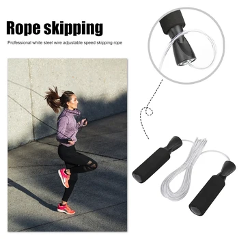 

Speed Skipping Jump Ropes Adjustable Steel Wire for Fitness Workout Weight Loss Easily Carrying Sporting Elements