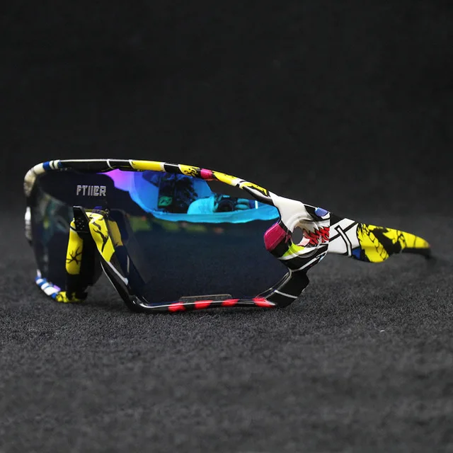 Ftiier 5 линзы TR90 поляризованные велосипедные солнцезащитные очки полная оправа спортивные очки велосипедные солнцезащитные очки для рыбалки красочные - Цвет: 5 lens tuya