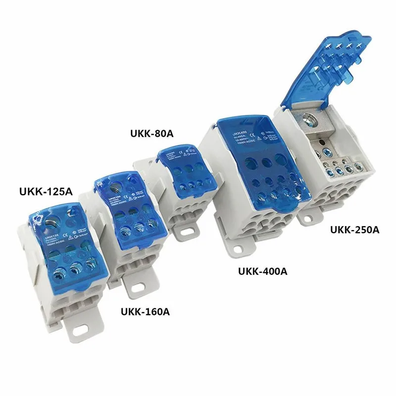 Клеммная колодка UKK80A 125A 160A 250A 400A 500A 1 во многих Дин рейках распределительная