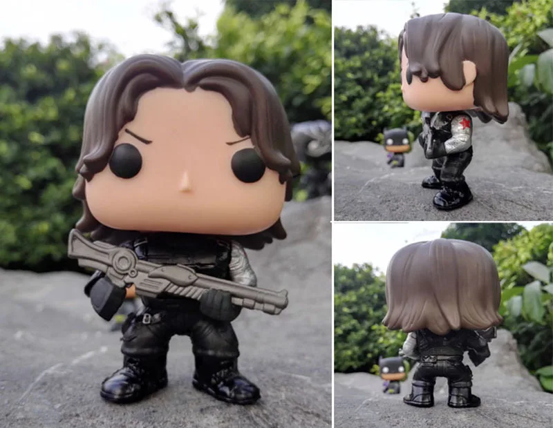 FUNKO POP 10 см, Виниловая фигурка Капитана Америки: Civil War#129, зимний солдат, Bucky Barnes, фигурка, игрушки, виниловые куклы