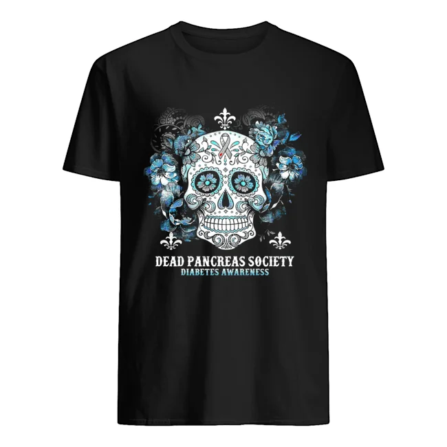 

Skull Cancer Dead Pancreas Society Diabetes Awareness Shirt