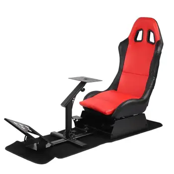 

Gaming Chair Comfortable Racing Simulator Seat With Steering Wheel Support Durable Driving Seat Compact Video Game Accessories