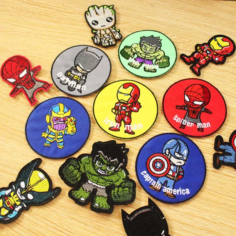 

Cartoon Avenger Alliance Patch Embroidered Patches For Clothing Iron On Patches On Clothes Stripes DIY Hook Loop Sewing Patch