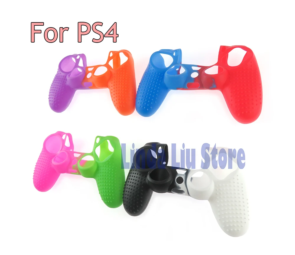 1 Силиконовая крышка для PC кожи для Dualshock 4 PS4 Pro Тонкий чехол контроллера и ручки для большого пальца колпачки для playstation 4 аксессуары для игр