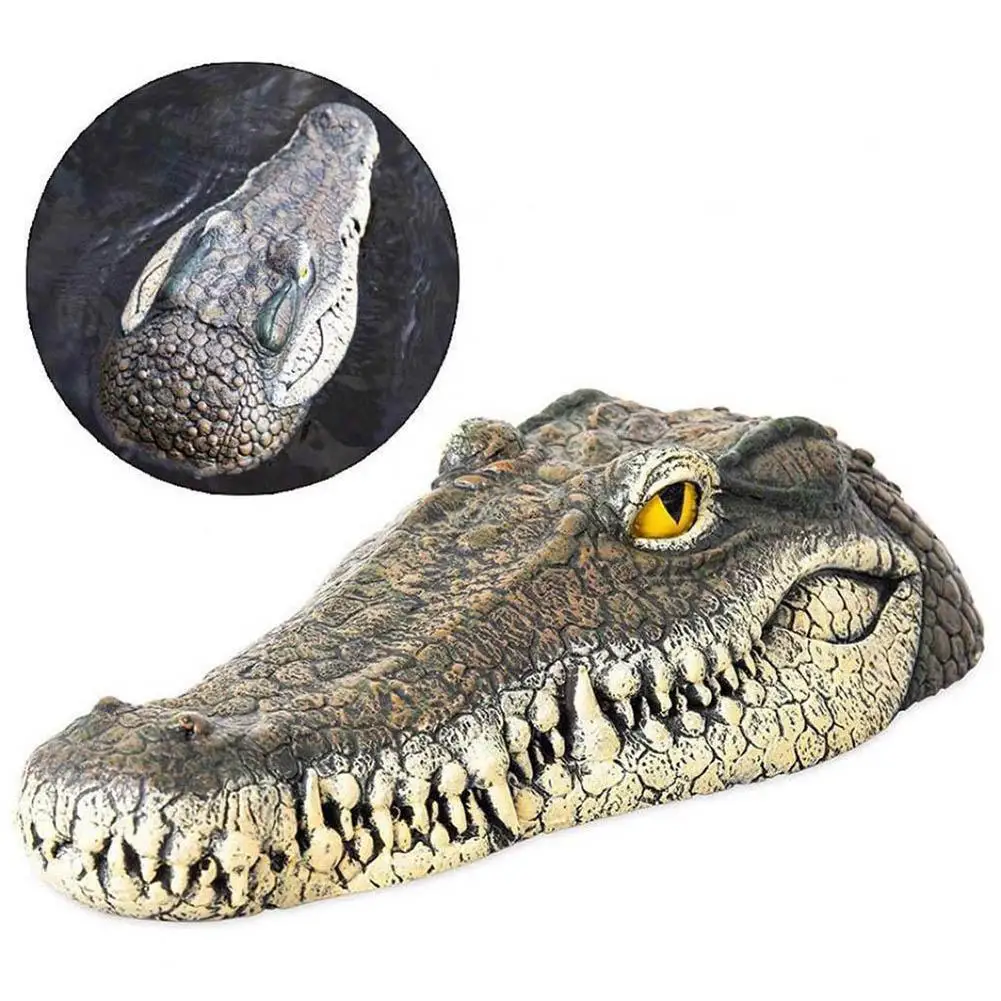 Tête De Crocodile Flottante - Leurre Pour Étang - Protection Contre Les Oiseaux