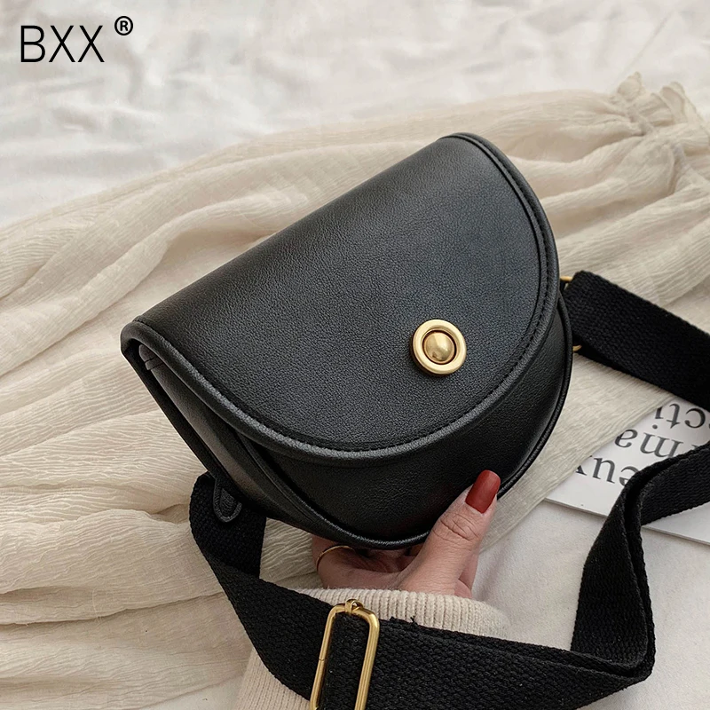 

[BXX] PU Leather Crossbody Bags For Women 2020 Spring New All-match Shoulder Messenger Bag Female Handbags and Purses HK390