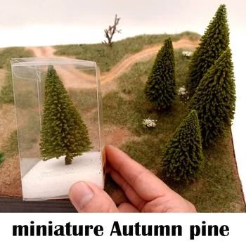 

miniature Simulated Autumn Pine Tree Model Sand Table Scene Consumables DIY handmade materials