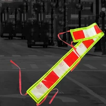 10 шт. высокая видимость Висячие светоотражающие полосы для грузовика красный белый край обернутый Светоотражающие Предупреждение ленты безопасности ткань для грузовика