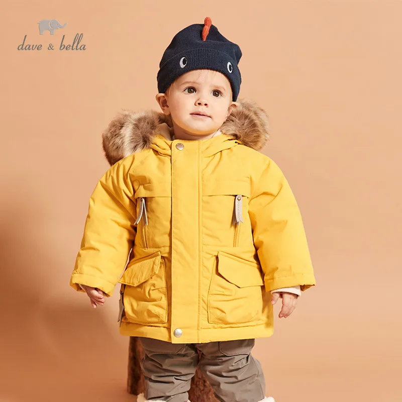 DB12413 dave bella/зимняя куртка-пуховик унисекс для малышей Детская верхняя одежда на 90%