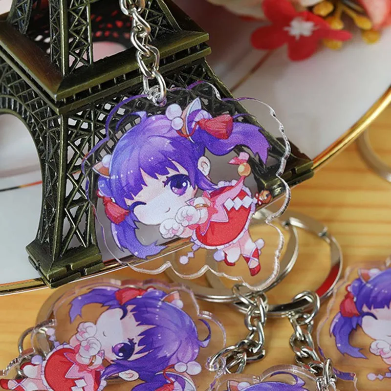 Kawaii Anime Key Chain Azur Lane Enterprise Prinz Eugen Acrylic Keychain keyring Pendant Anime