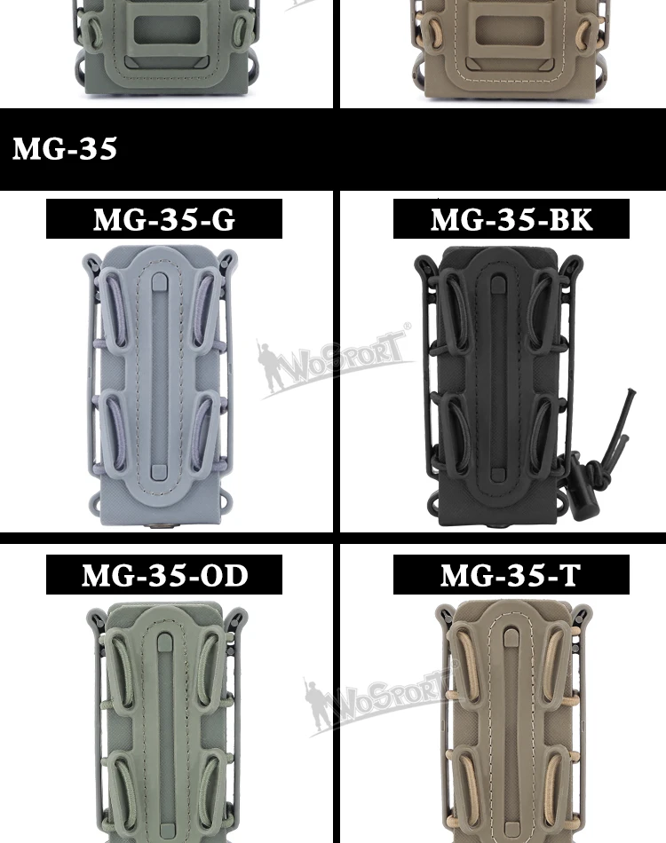 Wosport Tactical Soft Shell Mag Single Pouch 5.56/7.62/9mm Carrier For Molle hot Belt System 57cm Portable Green Men Universal