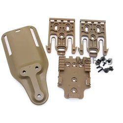 Hunting Quick Locking Gun Holster Kit with Drop Thigh Strap and Belt Platform (Waist set tan)