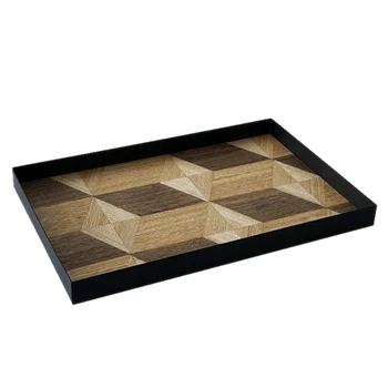 

Wood Decoration Tray Nordic Wind Wood Pastry Tray Bread Display Plate Art Dinner Plate large