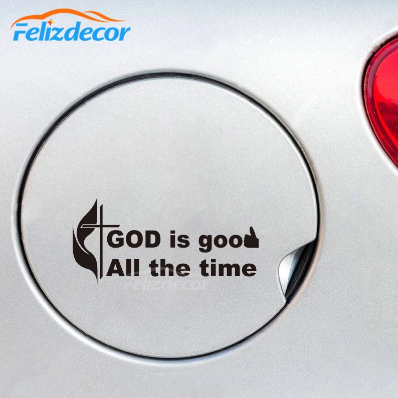 God Is Good All The Time наклейки для кузова автомобиля с изображением персонажа крест