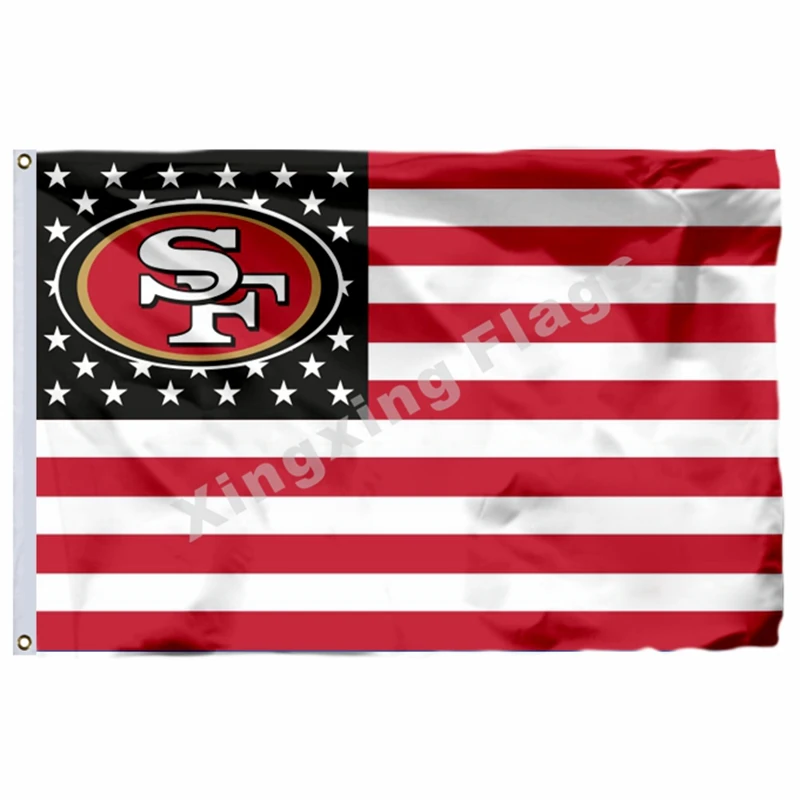 Флаг с надписью 3ft X 5ft из полиэстера NFL1, флаг с надписью из Сан-Франсиско 49ers, Размер № 4, 90X150 см, на заказ - Цвет: A1