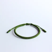 Eastisan чистый зеленый тибетский буддийский ручной плетеный браслет на веревке для мужчин и женщин тонкий браслет ручной работы ювелирные изделия