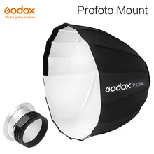 Godox Deep Parabolic Profoto крепление софтбокс P120L 120 см для студийная вспышка Speedlite отражатель Фотостудия софтбокс