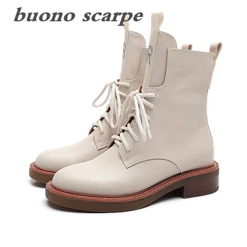 

Female Martin boots British wind 2019 new all cow leather short boots women's single tide boots