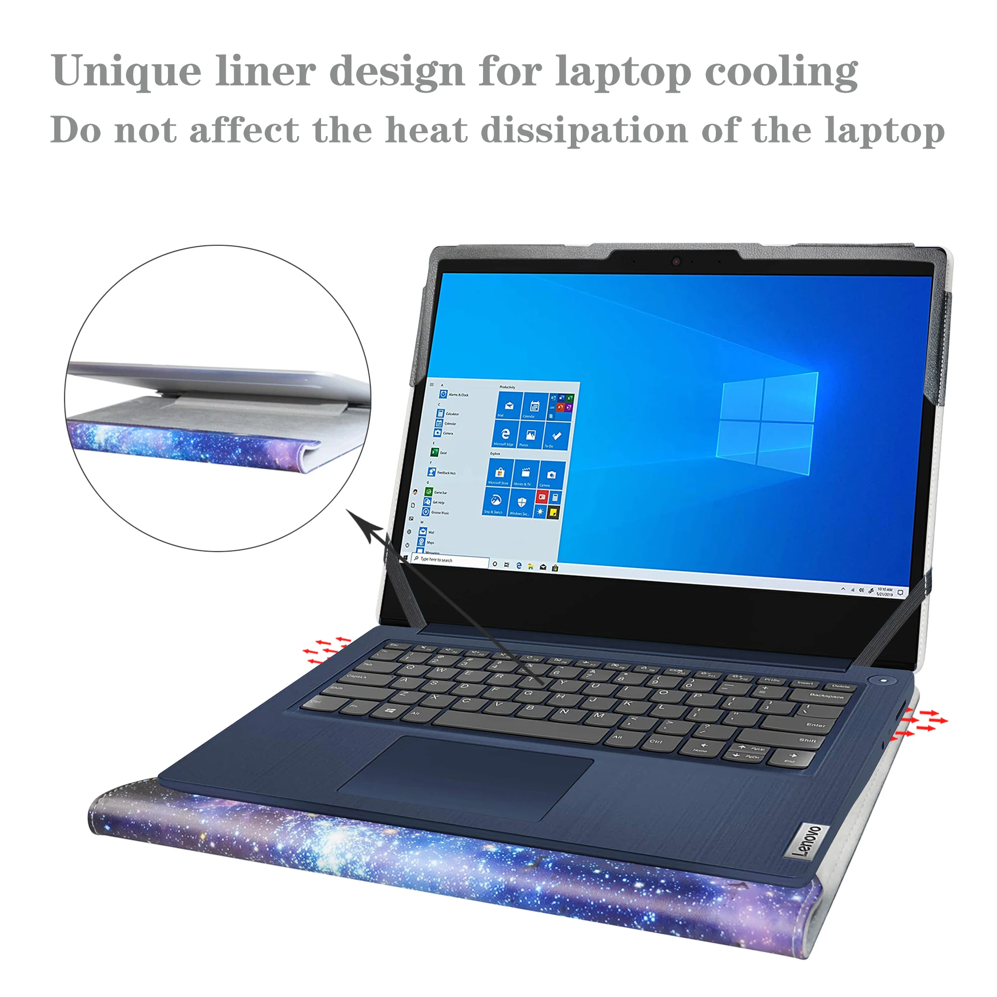 Alapmk Capa Manga Case Bolsa para Portátil para 14 Lenovo Ideapad 14iml05 14ada05 14igl05 14iil05 Ideapad S145 S14514iwl - Imagem 5