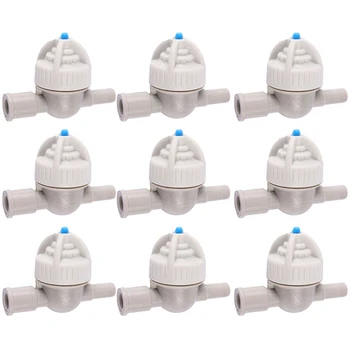 

100Pcs Anti Drip Misting Valve Inner Hole 6Mm To 6Mm Outer Hole Irrigation Water Valve for Greenhouse Hanging Sprinkler
