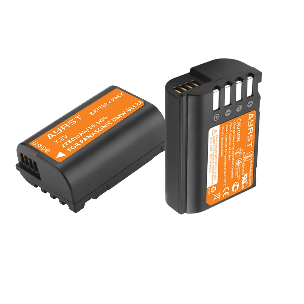 2280Mah Dmw-Blk22 Dmwblk22 Blk22 Batteria Ricaricabile Per Panasonic Lumix Dmc-Dc-S5 Dc-S5K