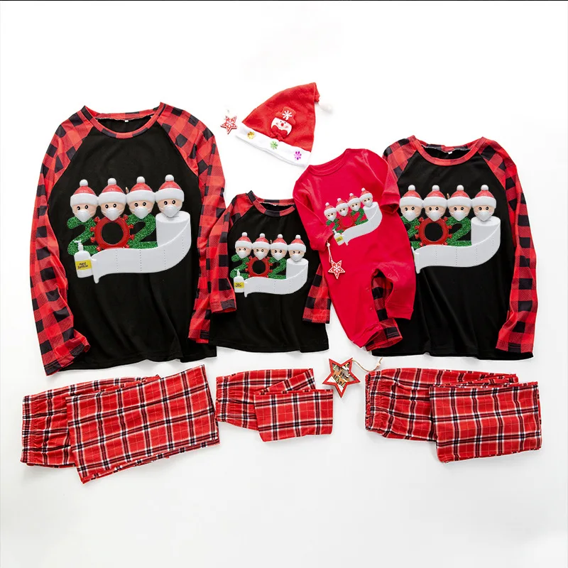 

2020 Christmas Pajamas Family Matching Clothes Home Party Chrismas Pyjamas Mommy and me Outfits Pijama Navidad Familia Clothes