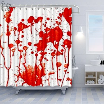 

NYAA Horror Blood Handprint Thickened Shower Curtains Bathroom Curtain Frabic Waterproof Polyester Bath Curtain With 12Hooks