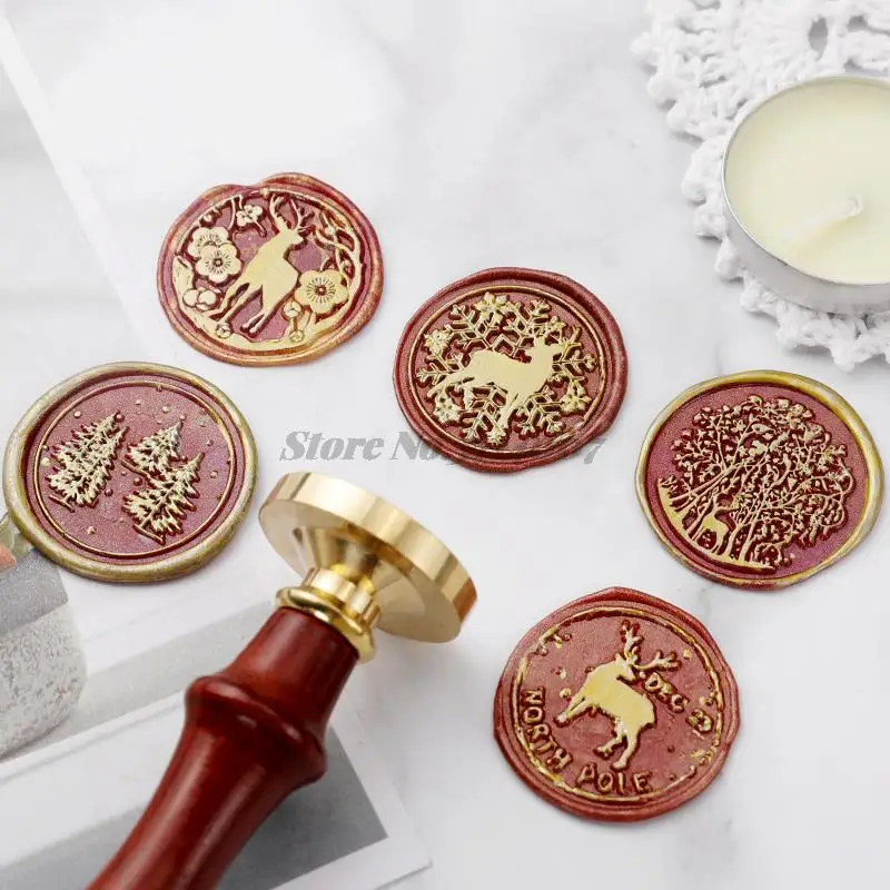 2022 Plant Rose Flower Wax Seal Stamp Retro Life Tree Cat Butterfly Antique Scrapbooking HEAD Wedding Decorative Invitation