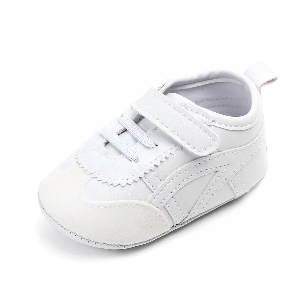 Обувь для малышей из искусственной кожи; Нескользящая дышащая обувь; Новинка года; обувь для маленьких мальчиков и девочек; обувь для первых шагов - Цвет: Белый