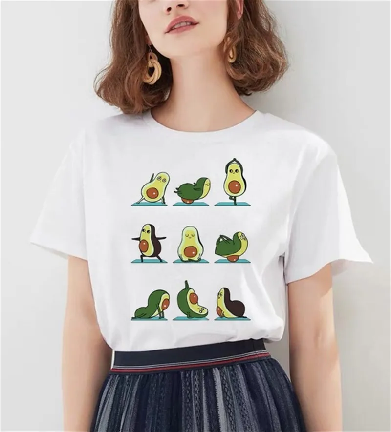 WVIOCE Kawaii авокадо футболка Новинка Harajuku ulzzang Женская футболка корейский стиль футболка модная короткий рукав Топ женские футболки