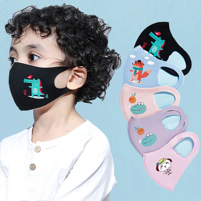 

7pcs Reusable Kids Dustproof Mouth Face Mask Summer thin Anti Haze Mask Antibacterial Breathable Dust Mask Washable Respirator