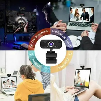 

1080p Full Hd Auto Focus Webcam Mini Computer Dropcam Rotatable Cameras Web For Live Video Pc Conference Microphone With Ca