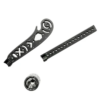 

Multi-function Drawing Ruler Tool Magnetic Compass Rulers Model Drawing Black Practical Tools Accessories