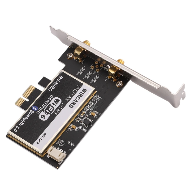 

WIRCARD WIFI6 WR-2900 2974M Gigabit PCIe Desktop Wireless Network Card WiFi Receiver 5.0 Bluetooth