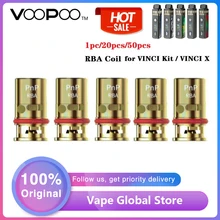 1 шт. 20 шт. 50 шт. Горячая VOOPOO PnP RBA катушка для VINCI R/VINCI X Mod Pod система Комплект 0.6ohm RBA катушка головка для VINCI Vape комплект