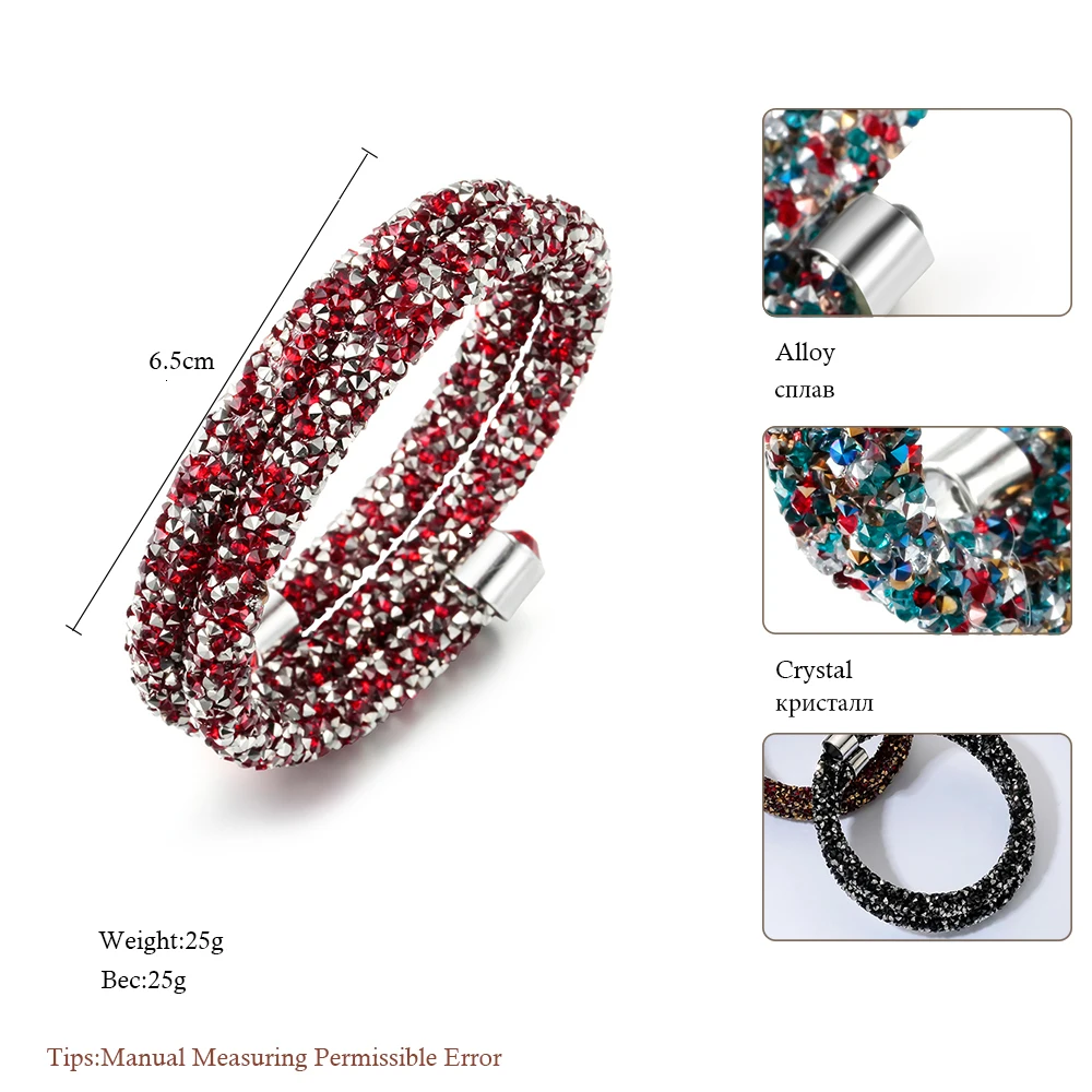 Брендовый браслет-кафф с кристаллами и браслеты модные обертывающиеся очаровательные браслеты для женщин мужчин ювелирные изделия серебристый блестящий цвет Pulseiras Mujer