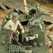 1/35 древняя команда(2 фигурки)(без танка) модельная фигурка из Смолы Миниатюрная gk Unassembly Неокрашенная