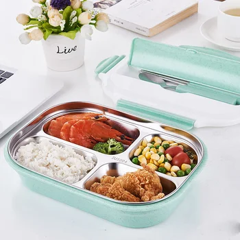 

Stainless Steel Insulated Lunch Box Office Lunch Box Children Lunch Box Adult Students Anti-scald Fast Food Box Lunch Box Bento