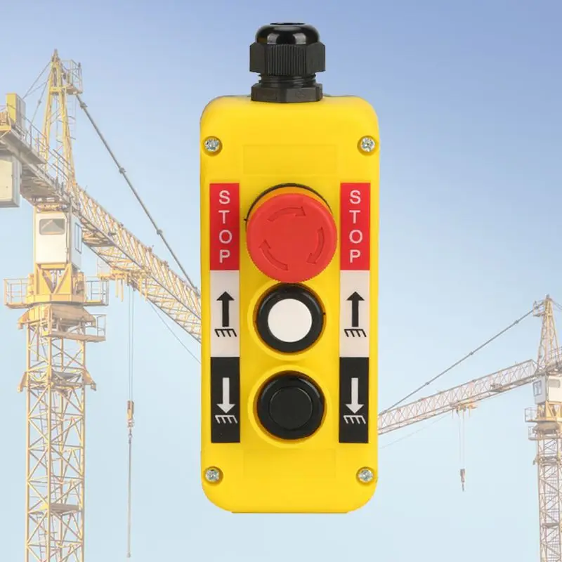 Interruptor de Pressão Industrial à Prova Parada de Emergência para Guindaste Estação de Controle Interruptor Industrial Botão Água Elétrico 94pc d' 8 Cheap Interr.
