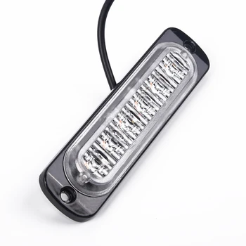 

Bar Strobe Lights 12V-24V DC 16W Replacement 6 LED Yellow 12pcs Beacon