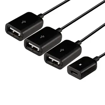 

Micro USB Hub Cable OTG Adapter 4 Port Splitter with Power Charging Line for samsung Moblie Phones Device
