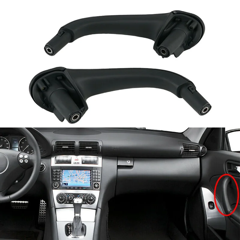 

Car Door Pull Handle Auto 1 Pair Left+Right Interior Inner For Benz W203 C-Class Interior Door Pull Handle