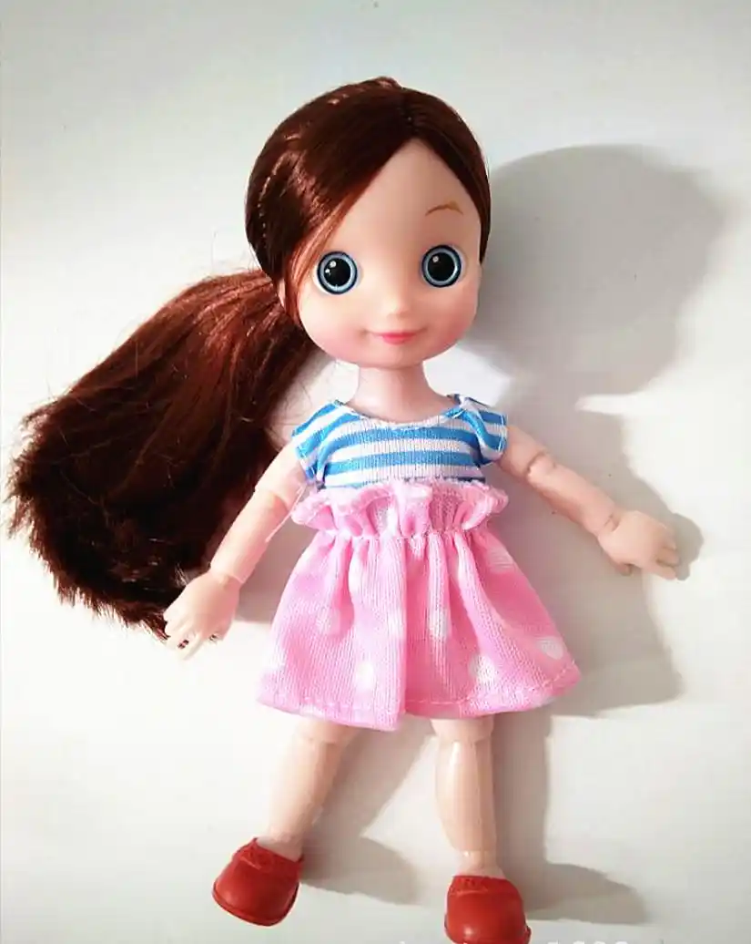 Cute 16cm Mini Dolls For Girls Long Hair Female Figure Body With