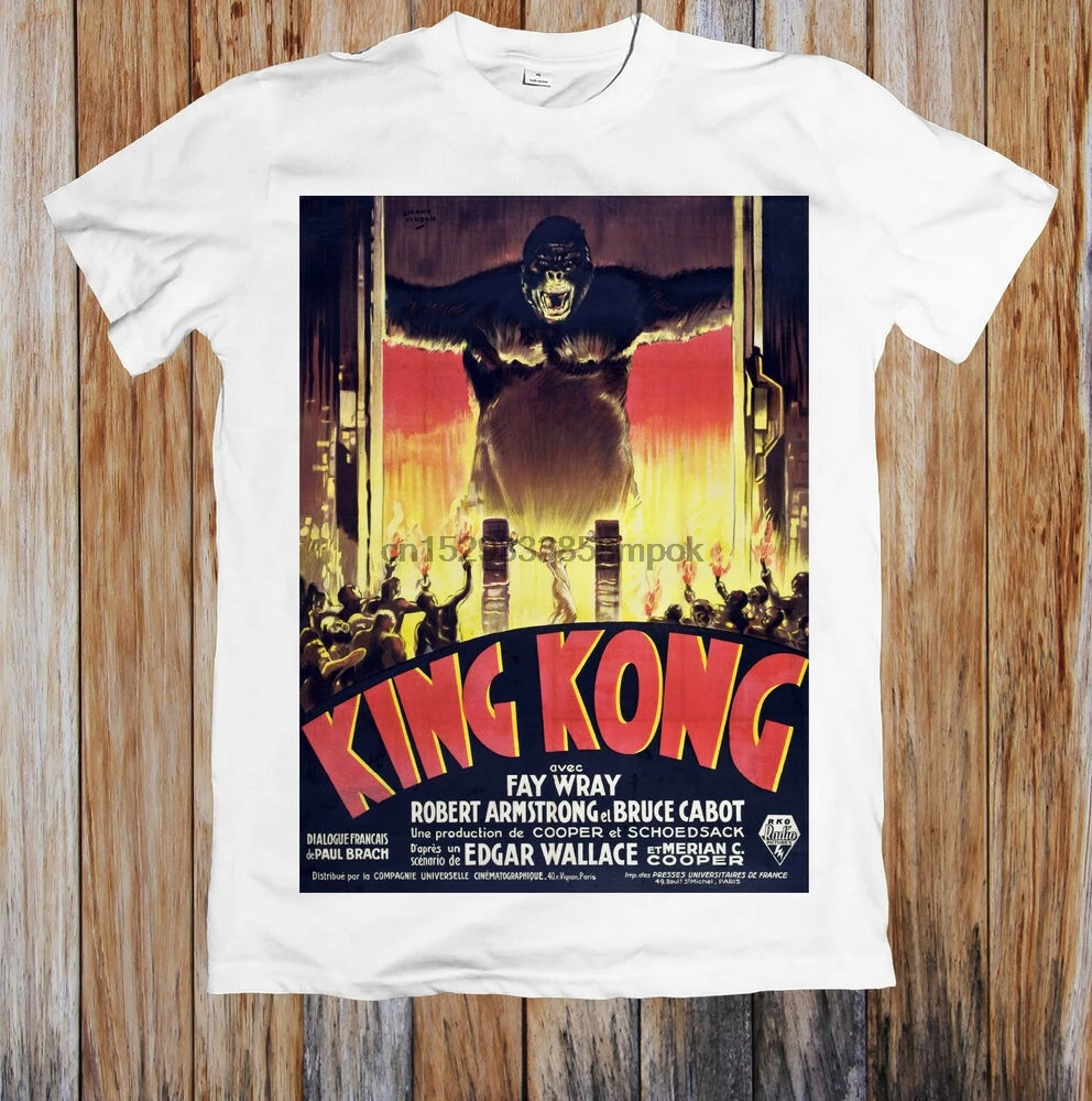 Футболка унисекс в стиле ретро кино King Kong 1930s | Мужская одежда